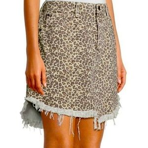 Animal print we the free skirt